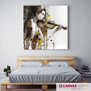 Άνθρωπος με βιολί, πίνακας σε καμβά