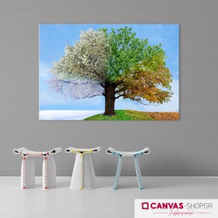 Δέντρο 4 εποχές, πίνακας σε καμβά