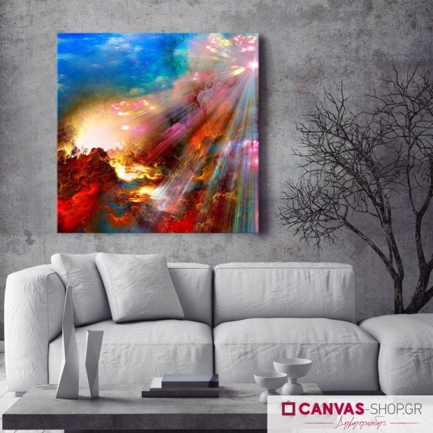 Χρωματιστά Σύννεφα, πίνακας σε καμβά