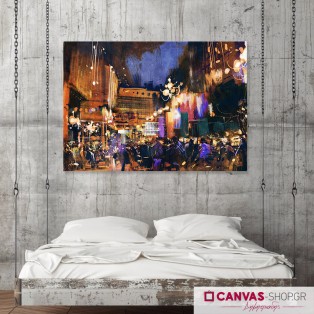 City Night, πίνακας σε καμβά