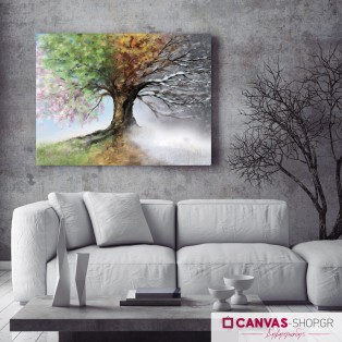 Δένδρο τέσσερις εποχές , πίνακας σε καμβά