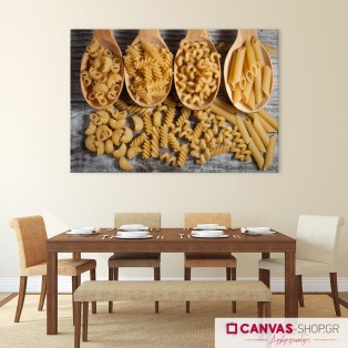 Ζυμαρικά, πίνακας σε καμβά