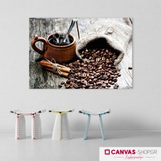 Ζεστός Καφές , πίνακας σε καμβά