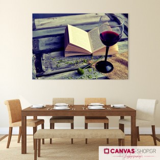 Κρασί , πίνακας σε καμβά
