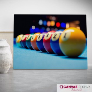 Μπιλιάρδο, πίνακας σε καμβά