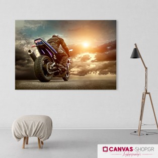 Μοτοσυκλέτα, πίνακας σε καμβά