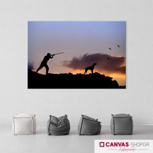 Kυνήγι, πίνακας σε καμβά