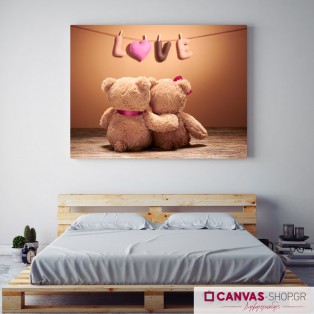 Αρκουδάκια, πίνακας σε καμβά