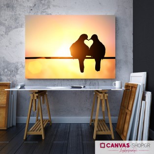 Αγαπημένα Περιστέρια, πίνακας σε καμβά