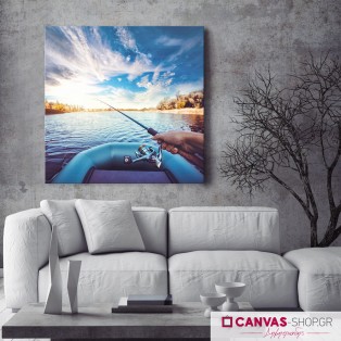 Ψάρεμα, πίνακας σε καμβά