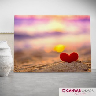 Καρδιά στην Άμμο, πίνακας σε καμβά