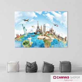 Ο Γύρος του Κόσμου, πίνακας σε καμβά