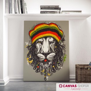 Jamaica Lion, πίνακας σε καμβά