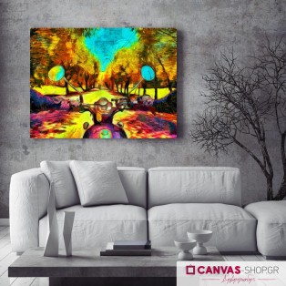 Στο Δρόμο, πίνακας σε καμβά