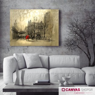 Περπατώντας στην Πόλη, πίνακας σε καμβά