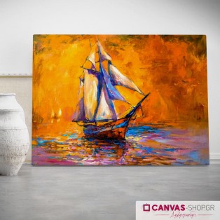 Ιστιοφόρο, πίνακας σε καμβά