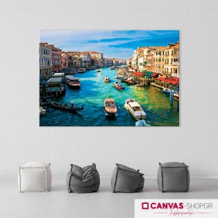 Κανάλι στην Βενετία , πίνακας σε καμβά