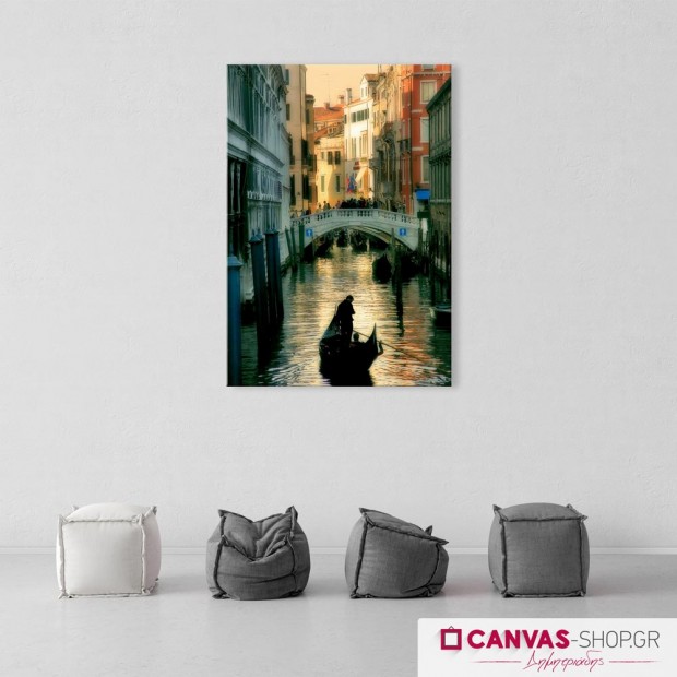 Κανάλι στην Βενετία , πίνακας σε καμβά