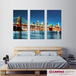 Γέφυρα του Μπρούκλιν, τρίπτυχος πίνακας σε καμβά