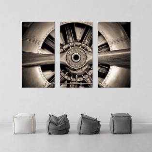 Έλικας Αεροπλάνου, τρίπτυχος πίνακας σε καμβά