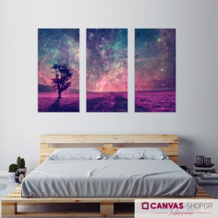 Δεντρο τη Νύχτα, τρίπτυχος πίνακας σε καμβά