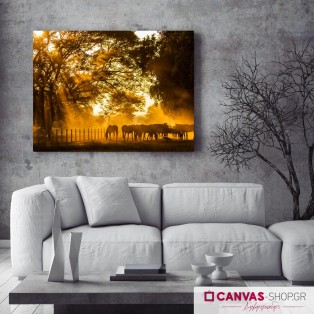 Άλογα, πίνακας σε καμβά